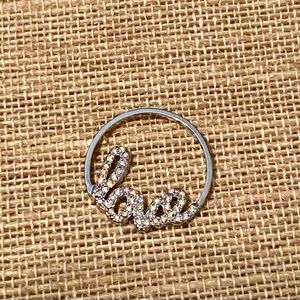 New Origami Owl "love" Large Window Plate, Crystal AB (retired collection)